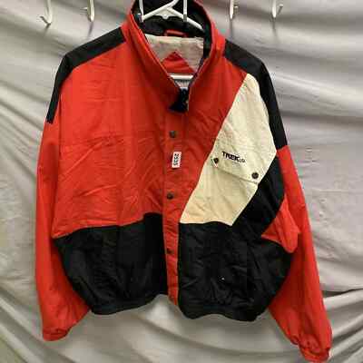 Vintage Trek USA Windbreaker Adult Extra Large Red Long Sleeve Zip Up 90s Men’s-image