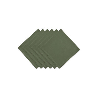Design Imports Cotton 6-Pc. Napkins - LT GREEN ONE SIZE-image