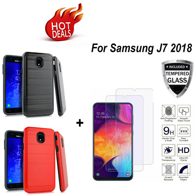 For Samsung Galaxy J7 Crown/J7 2018/Refine/Star Case Cover + Screen Protector-image