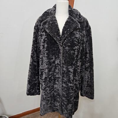 NWOT Rosemunde Madrid Faux Fur Coat Large ( EU 40) Gray Super Soft Cozy Warm-image