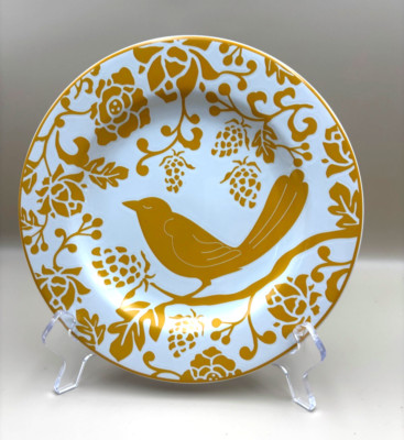 Pier 1 Yellow Bird Salad Dessert Plate or Wall Decor Stoneware 8.25