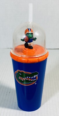 University Of Florida Gators Tumbler Wind-Up Mascot Bubble Lid & Straw Vintage-image