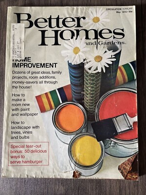 Better Homes & Gardens May 1972 Mod 1970s Furniture Interior Midcentury Modern-image