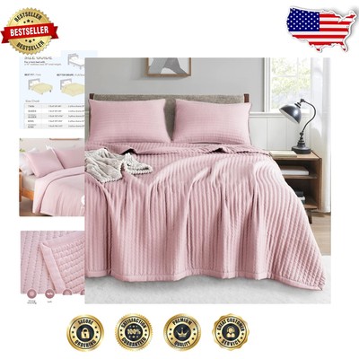 Reversible Stone Washed Quilt Mini Set - Cozy Microfiber Bedding for All Season-image