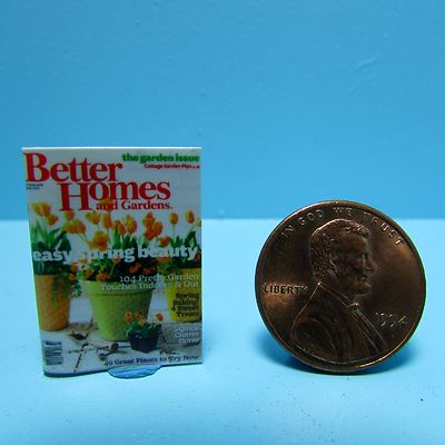 Dollhouse Miniature Detailed Replica Better Homes & Gardens Spring Magazine B140-image