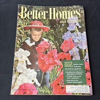Better Homes & Gardens Magazine May 1958 Lilac-tulip Arrangements-image