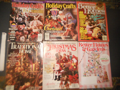 CHRISTMAS 6 Lot HOLIDAY CRAFTS Better Homes & Gardens 1992 1993 Traditional Home-image