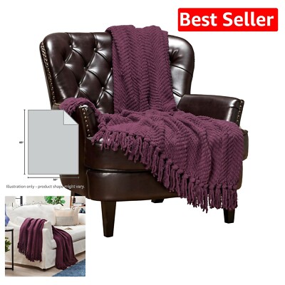 Lightweight Machine Washable Knit Throw Blanket - 50