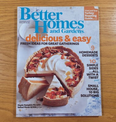 Better Homes And Gardens Magazine Back Issue From November 2013 Delicious & Easy-image