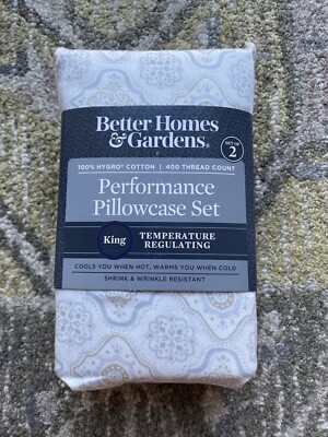 Better Homes and Gardens King Performance Medallion Style Bed Pillowcases -image