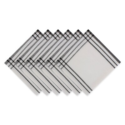 Design Imports CAMZ11606 Black Home Sweet Farmhouse Napkin - Set of 6-image