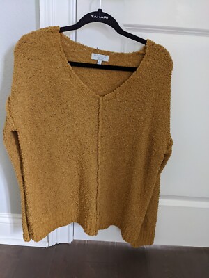 Warm & Cozy Women's V neck Pullover Top Size L Large-image