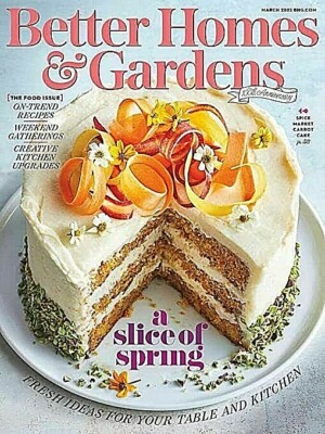 BETTER HOMES & GARDENS-MARCH 2022-A SLICE OF SPRING-NEW-FREE SHIPPING-image