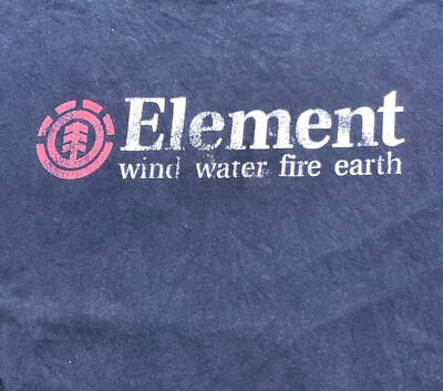 Vtg 90s Element Skateboards T Shirt Wind Water Fire Earth Skateboarding Small-image