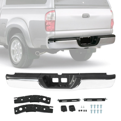Complete Rear Step Bumper Assembly Fit For 2000-2006 Toyota Tundra Chrome Steel-image