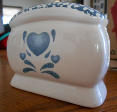 Blue Hearts Napkin Holder (s) 3 3/4