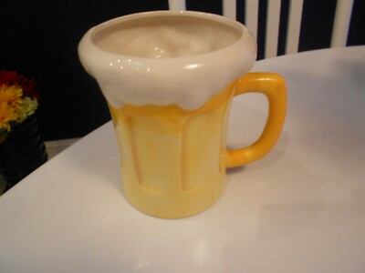 BEER MUG DESIGN PIER 1 IMPORTS-VG++ 4 3/4