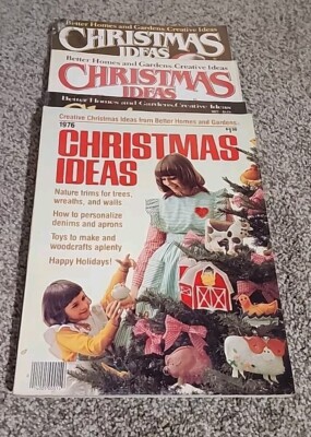 Better Homes & Gardens Magazines Christmas Ideas 1976 1977 1978 1979 Lot of 4-image
