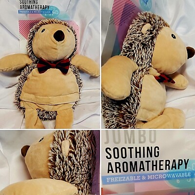 JUMBO COZY HUGS AROMATHERAPY BROWN PORCUPINE HOT & COLD COMFORT 14