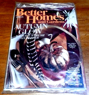 Better Homes & Gardens Mag Oct 2016 Autumn Glow with Copper / Spooky Crafts *NEW-image