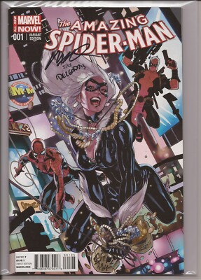AMAZING SPIDER-MAN, THE #1 – SIGNED 2X IN BLACK – LTD – NUMBERED 05:48 - W/COA-image