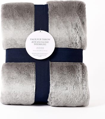 New Markethouse Faux Fur Throw Blanket – 50 x 60 Inches – Soft, Fluffy & Cozy-image