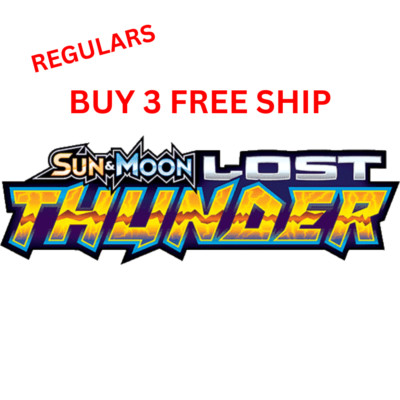 LOST THUNDER Pokémon TCG 1 - 214 - PICK YOUR OWN REGULARS LP/NM 3+ FREE SHIPPING-image