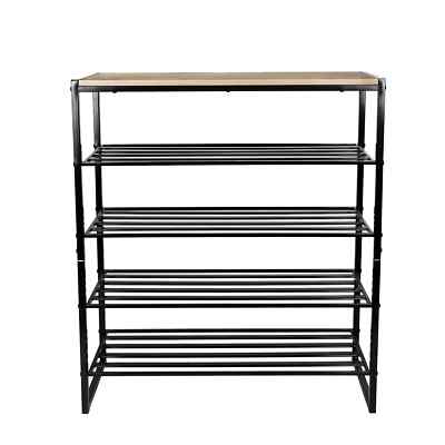 Better Homes & Gardens 666909777 Jace 5-Tier Shoe Rack, Metal Steel, 15 Pairs of-image