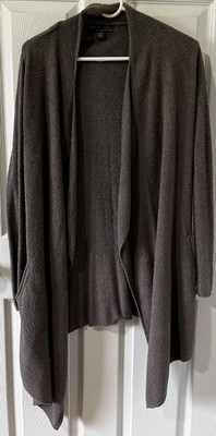 Barefoot Dreams S/M Bamboo Chic Lite Wrap Sweater Cardigan Style 903 brown-image