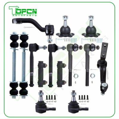 Complete 14Pcs Front Tie Rods Ball Joints Pitman Arm For 88-92 Chevy K1500 K2500-image
