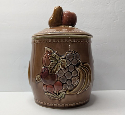 Vintage TopLine Imports Fruit Design Cookie Jar Numbered 12/238 Japan 10