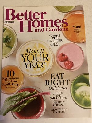 BETTER HOMES and GARDENS Magazine JANUARY 2016 New SHIP FREE Control the Clutter-image