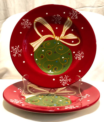 DECORATIONS By Pier 1 Set of 2 Salad Dessert Plate 8 1/2