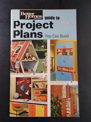 Project Guide Plans Vtg 1972 Better Homes Rare Mid Cent Groovy Retro Fun Booklet-image