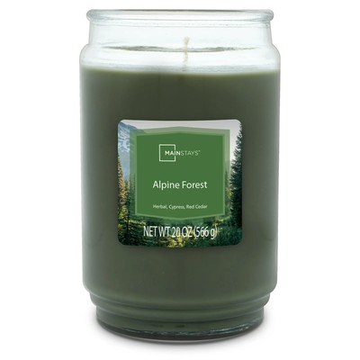Mainstays Alpine Forest Scented Single-Wick Glass Jar Candle, 20 oz-image