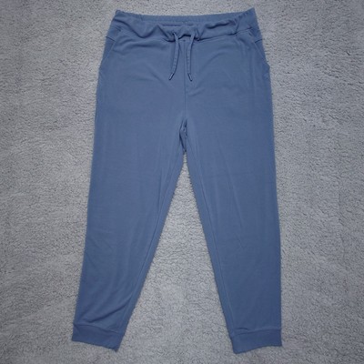 Cozy Earth Joggers Mens XL Blue Brushed Bamboo Soft Viscose Loungewear Stretch-image