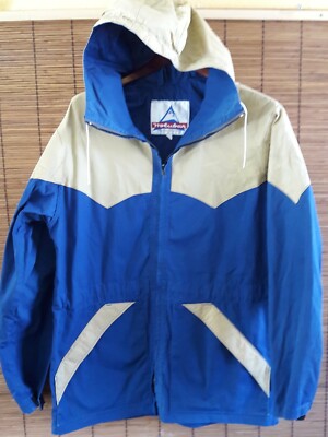 Vintage Holubar anorak/wind breaker jacket/coat Blue & Tan  Men's size Medium -image
