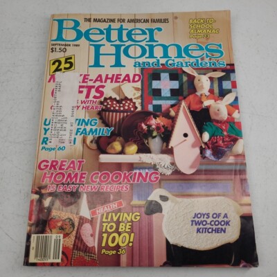 Better Homes and Gardens Magazine September 1989 Back To School Almanac Recipes-image