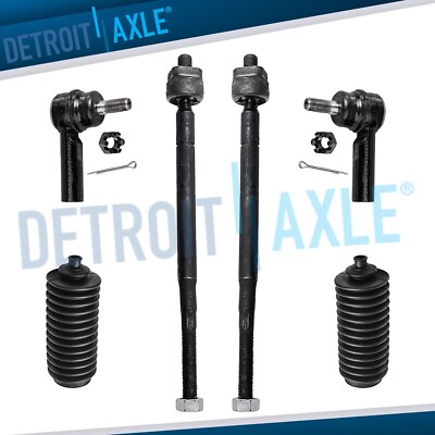 Complete Front Inner & Outer Tie Rods Kit for Geo Chevrolet Prizm Toyota Corolla-image