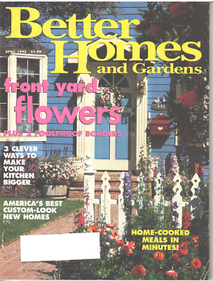 BETTER HOMES & GARDENS Magazine April 1995 Front Yard Flowers Borders Home Meals-image