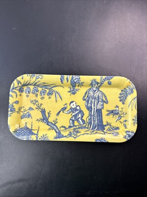 Design Imports Serving Tray Melamine Plastic Italy 15 1/4”x8” Asian Influenced-image