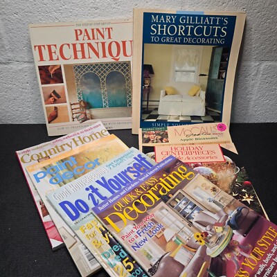 Lot of 8 Home Decorating Magazines & Booklet – DIY, Paint, Holiday Ideas-image