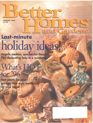 BETTER HOMES & GARDENS Magazine January 1996 Last Minute Holiday Ideas Hot Trend-image