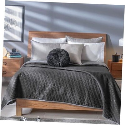  Queen Comforter, Novo Pewter Queen Size Bedding, Reversible Cozy Blankets in -image