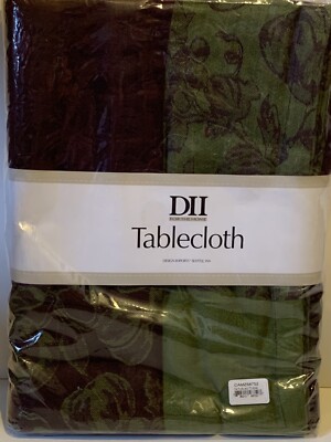 DII For The Home Design Imports Table Cloth Fall Fruits Green Violet Oblong-image