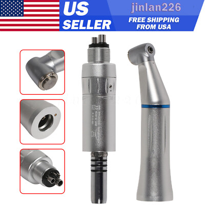 Dental Slow Low Speed Handpiece Push Contra Angle NSK Style Air Motor 4Holes-image