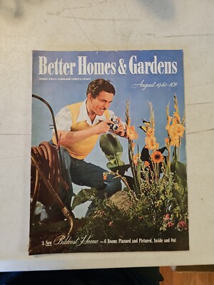 Better Homes and Gardens Aug 1940 Vtg Magazine Bildcost DIY Decor Recipes --image