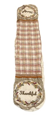 Pier 1 Imports Table Runner Fall Thanksgiving Thankful Farmhouse Embroidered 60”-image