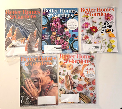 Better Homes & Gardens Magazine Lot of 5 Tricks And Treats Harry Styles Growing-image