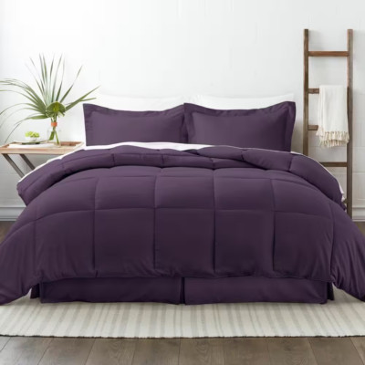Performance 8-Piece Purple California King Comforter Set-image